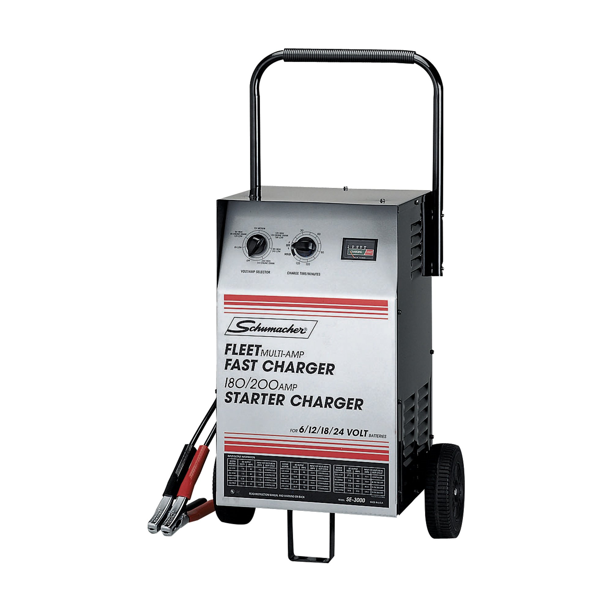 Roll-About Fleet Starter/Charger for 6, 12, 18 and 24 Volt Batteries!
